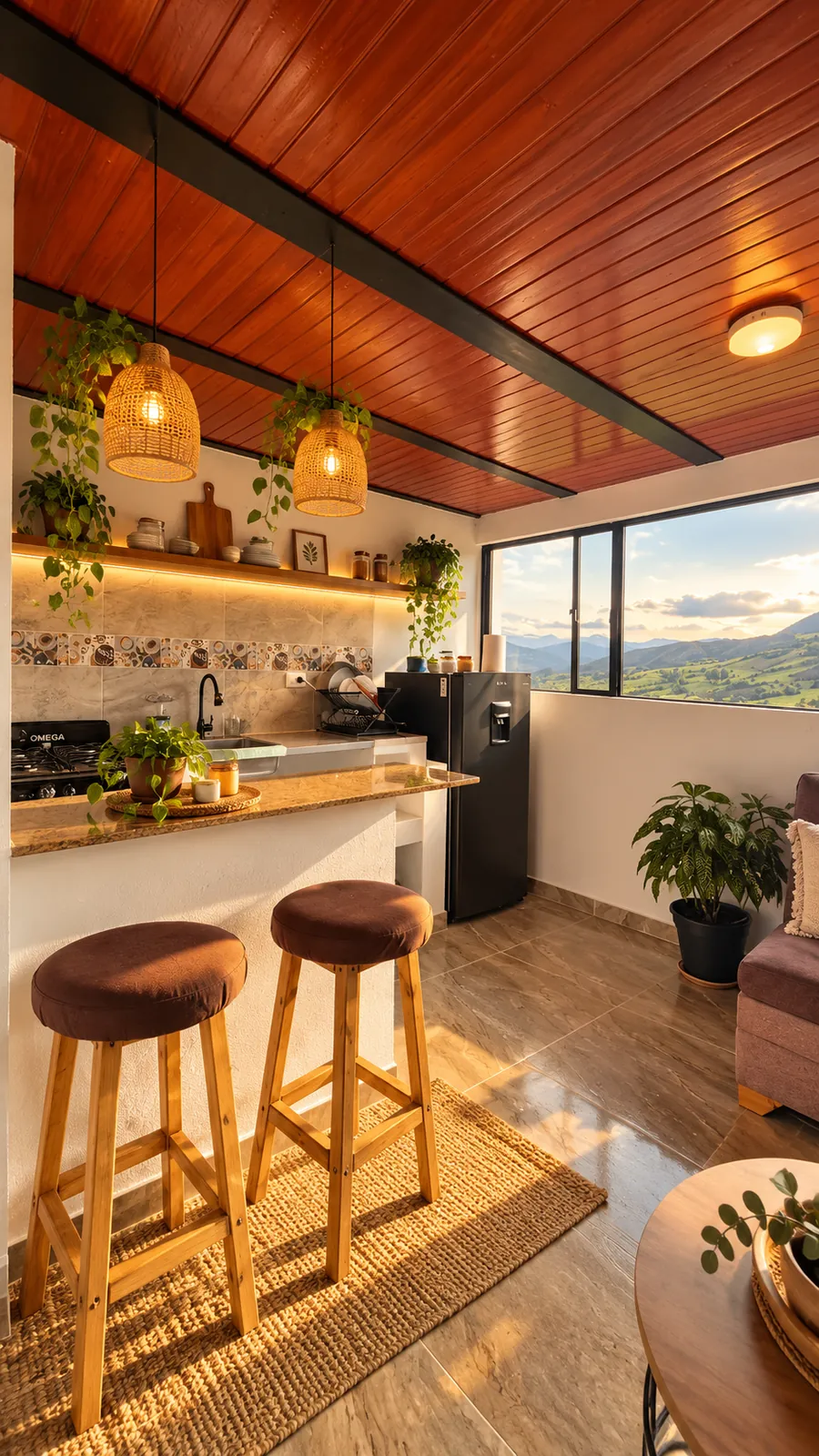 Cocina del Apartamento con barra