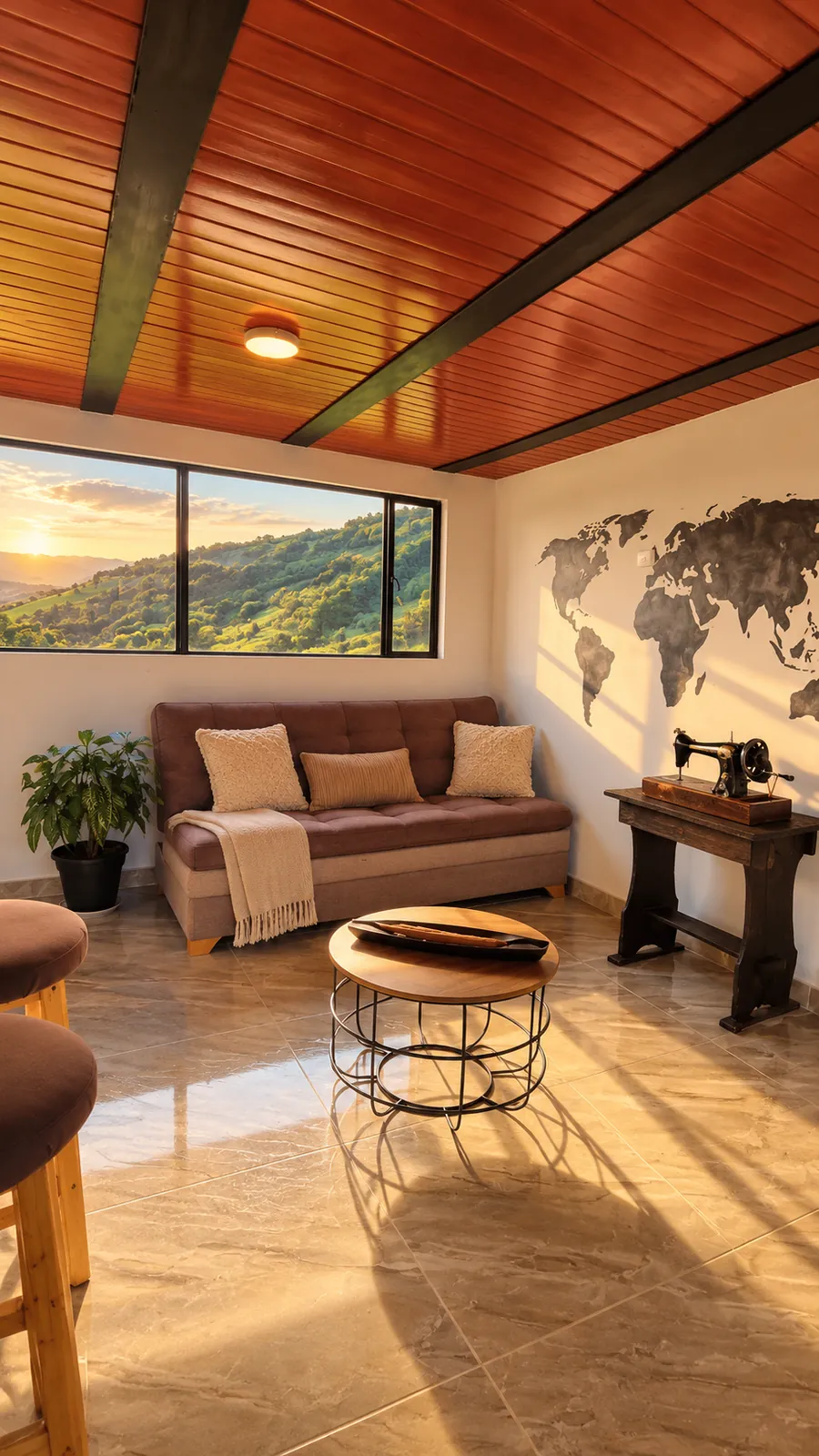 Sala del Apartamento con ventanal al valle